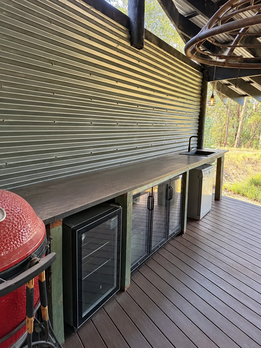 Refrigeration inside the entertaining pavilion