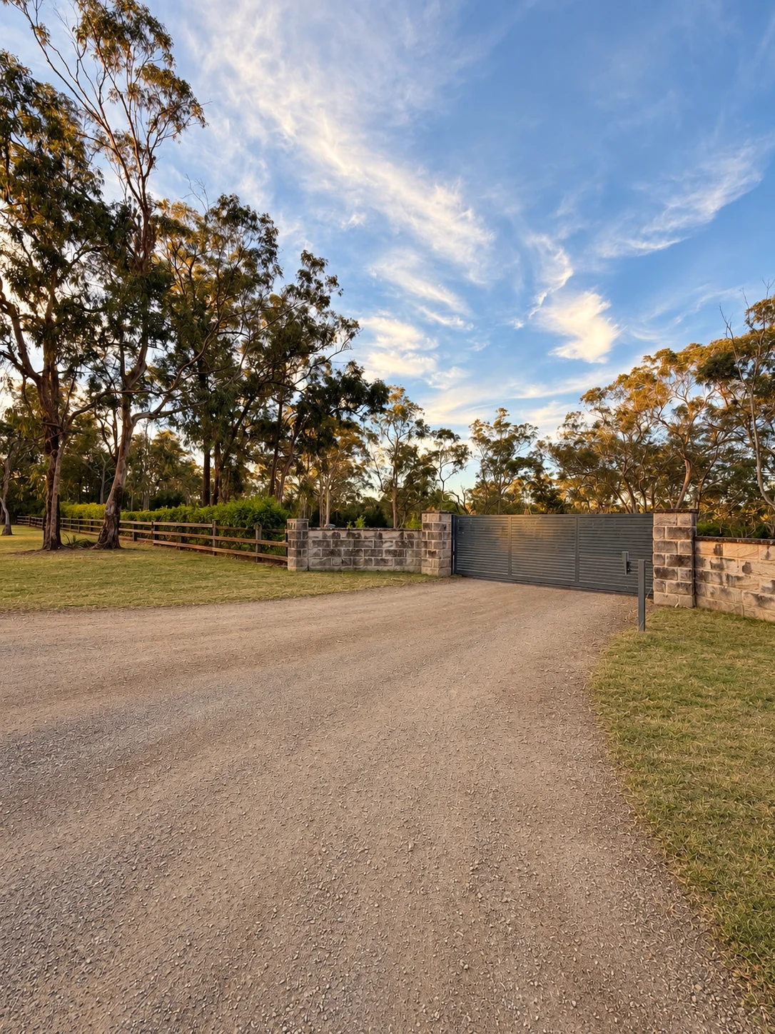 Gated entrance to the property with remote electric gates